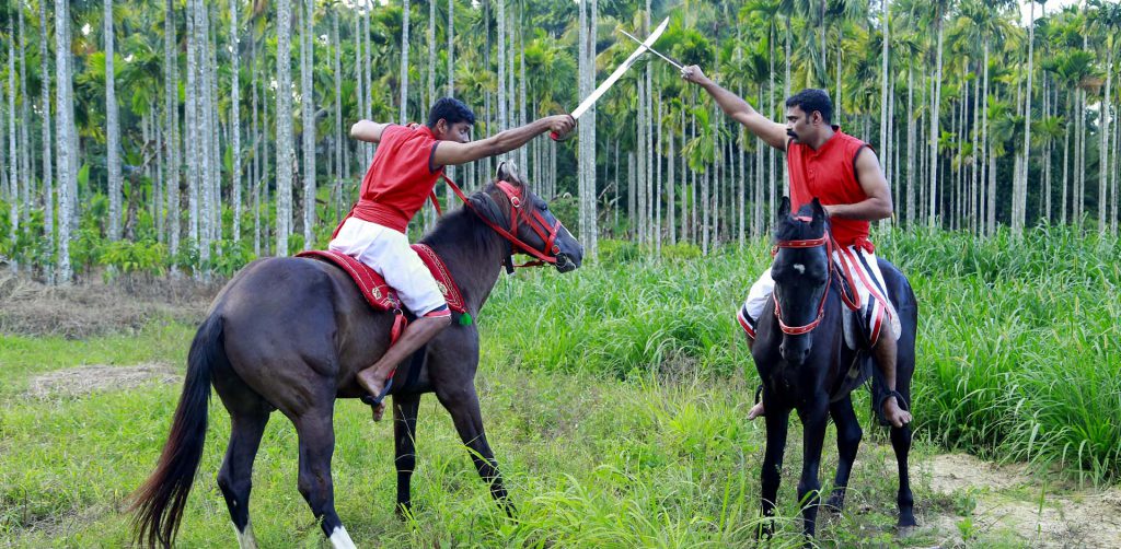 kalaripayattu training with horse riding